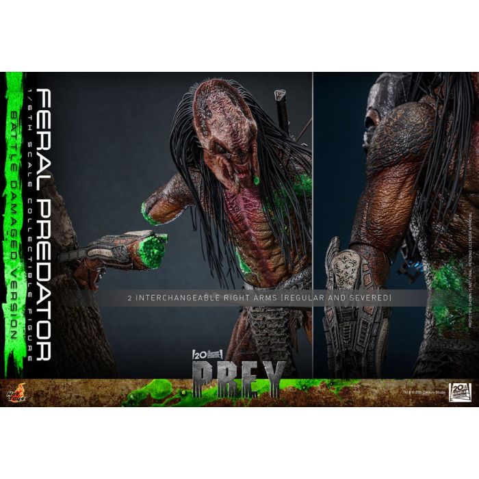 Prey Action Figure 1/6 Feral Predator (Battle Damaged Version) 37 cm