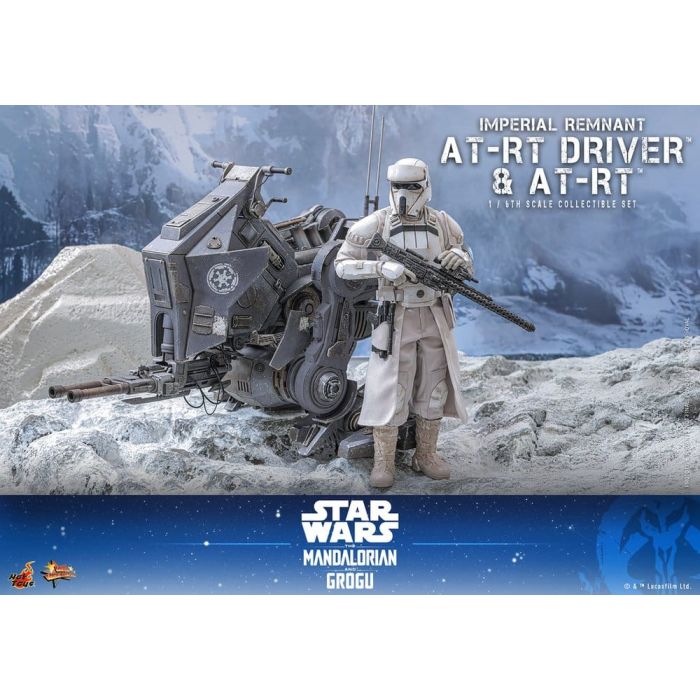 Star Wars: The Mandalorian & Grogu Movie Masterpiece Action Figure Set 1/6 Imperial Remnant AT-RT Driver & AT-RT 60 cm