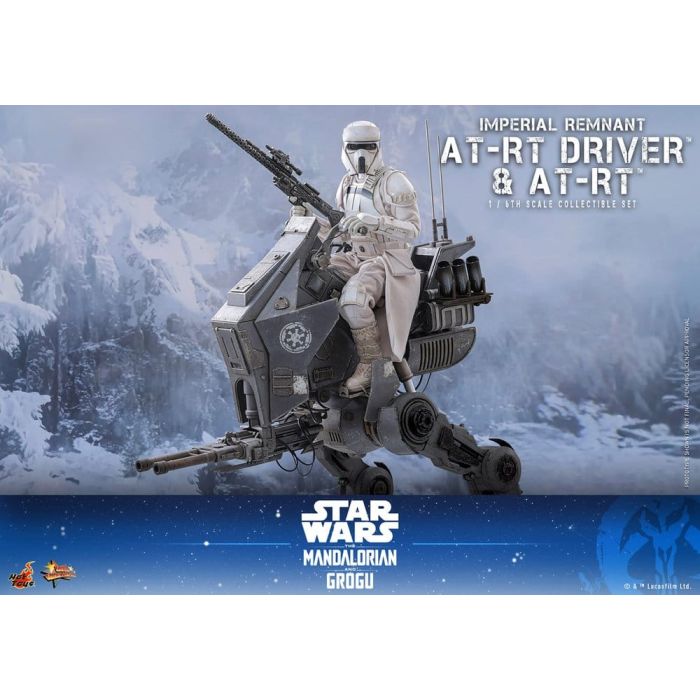 Star Wars: The Mandalorian & Grogu Movie Masterpiece Action Figure Set 1/6 Imperial Remnant AT-RT Driver & AT-RT 60 cm