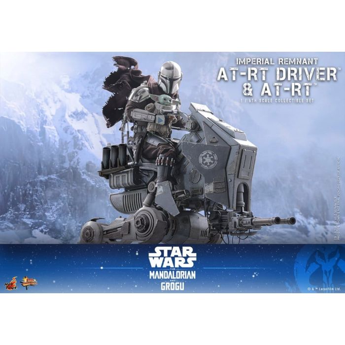 Star Wars: The Mandalorian & Grogu Movie Masterpiece Action Figure Set 1/6 Imperial Remnant AT-RT Driver & AT-RT 60 cm