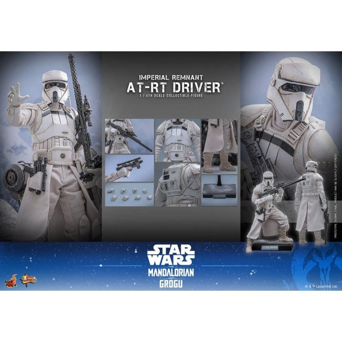 Star Wars: The Mandalorian & Grogu Movie Masterpiece Action Figure Set 1/6 Imperial Remnant AT-RT Driver & AT-RT 60 cm