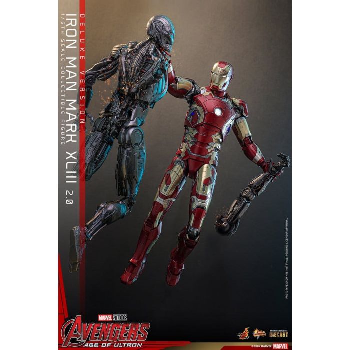 Avengers: Age of Ultron Movie Masterpiece Diecast Action Figure 1/6 Iron Man Mark XLIII (2.0) (Deluxe Version) 32 cm