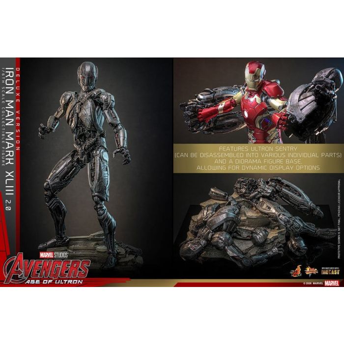Avengers: Age of Ultron Movie Masterpiece Diecast Action Figure 1/6 Iron Man Mark XLIII (2.0) (Deluxe Version) 32 cm
