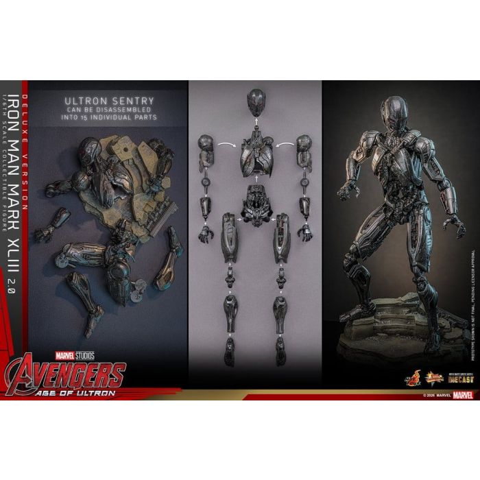 Avengers: Age of Ultron Movie Masterpiece Diecast Action Figure 1/6 Iron Man Mark XLIII (2.0) (Deluxe Version) 32 cm