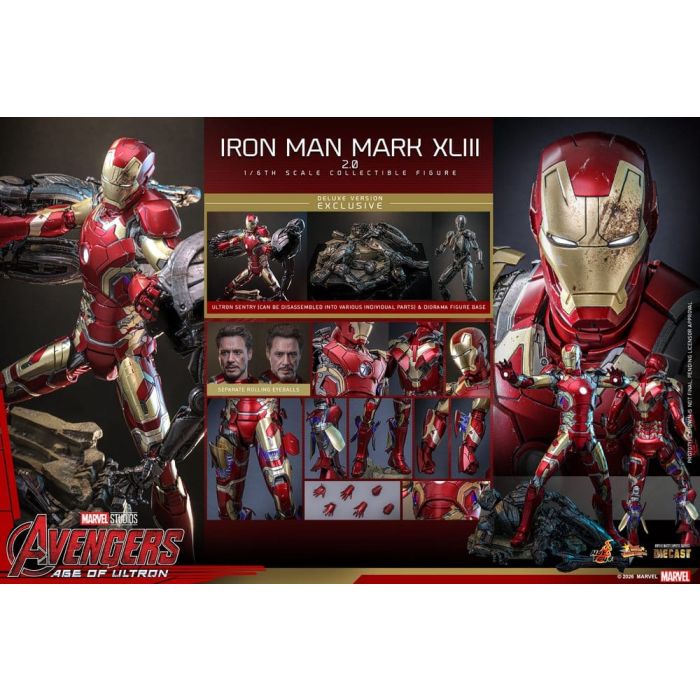 Avengers: Age of Ultron Movie Masterpiece Diecast Action Figure 1/6 Iron Man Mark XLIII (2.0) (Deluxe Version) 32 cm