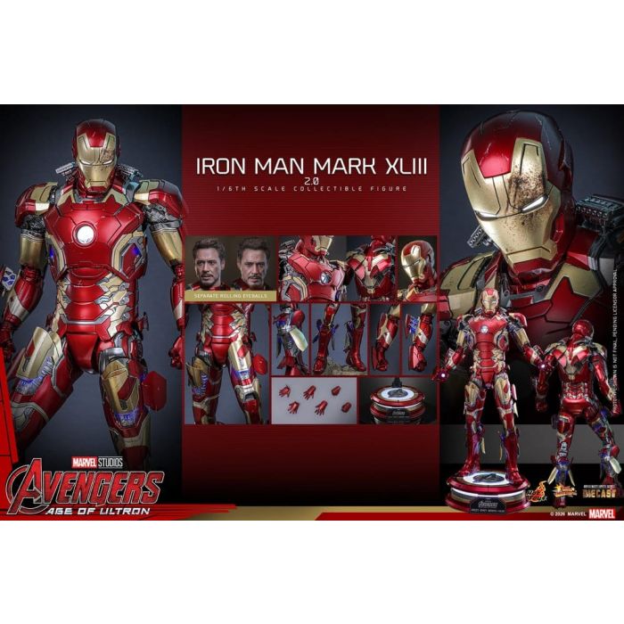 Avengers: Age of Ultron Movie Masterpiece Diecast Action Figure 1/6 Iron Man Mark XLIII (2.0) 32 cm