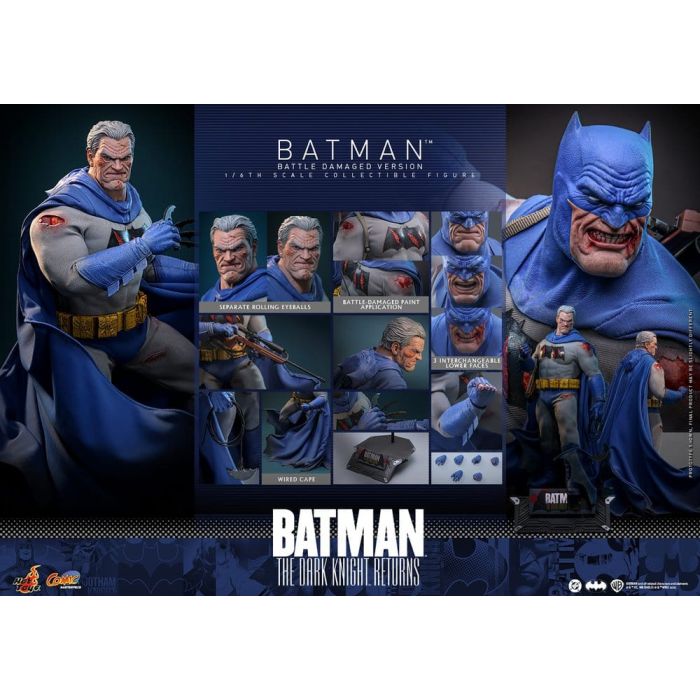 Batman: The Dark Knight Returns Comic Masterpiece Action Figure 1/6 Batman (Battle Damaged Version) 32 cm