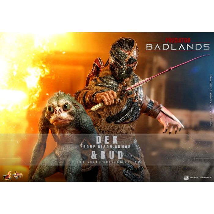 Predator: Badlands Movie Masterpiece Action Figures 2-Pack 1/6 Dek (Bone Bison Armor) and Bud 31 cm