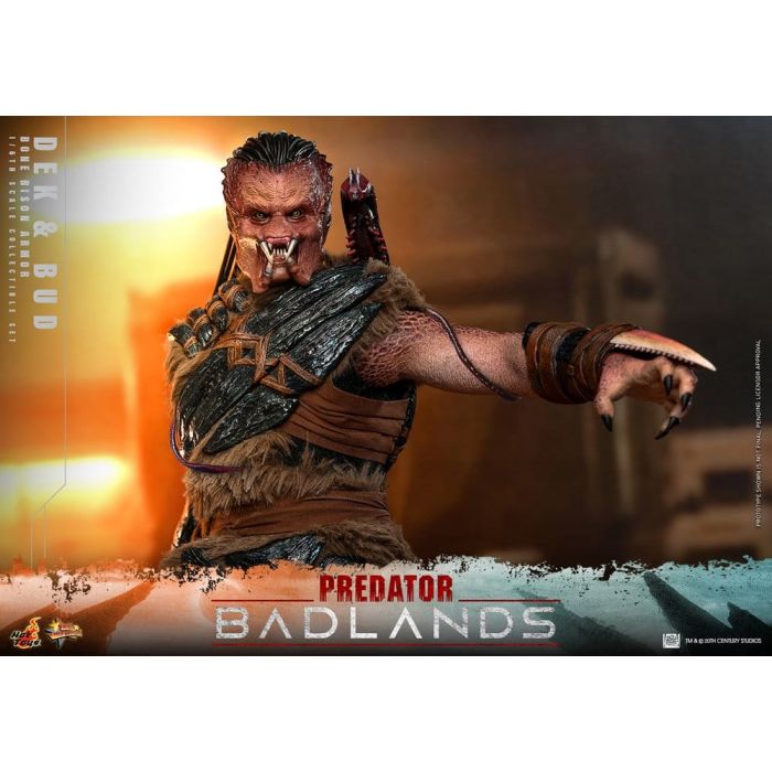 Predator: Badlands Movie Masterpiece Action Figures 2-Pack 1/6 Dek (Bone Bison Armor) and Bud 31 cm