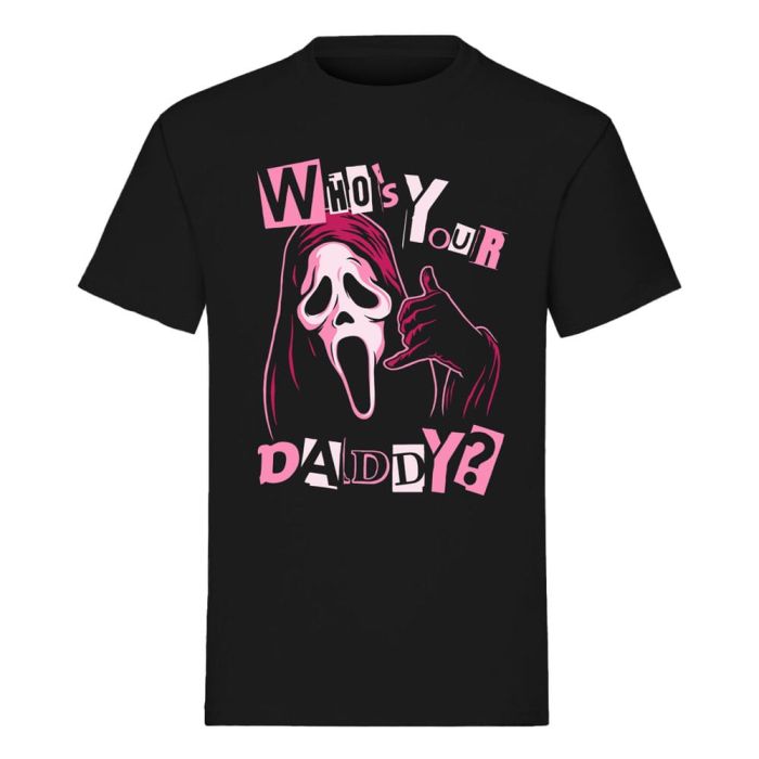 Scream T-Shirt Ghost Face Who's Your Daddy Size S