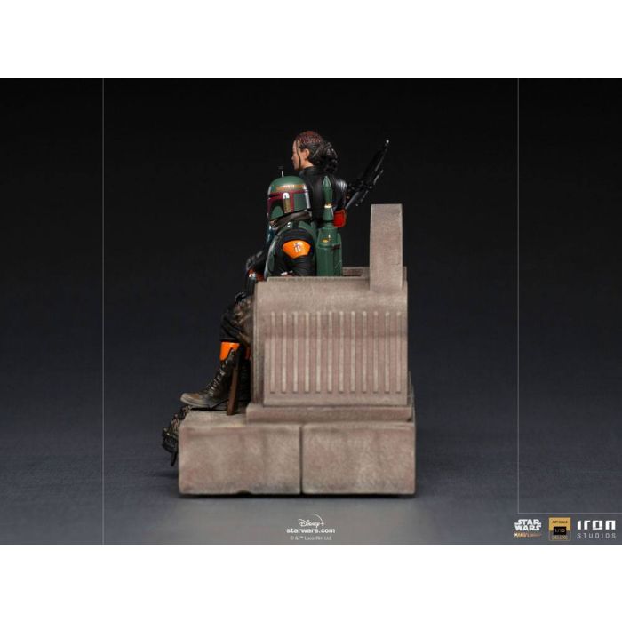 Star Wars The Mandalorian Deluxe Art Scale Statue 1/10 Boba Fett & Fennec on Throne 23 cm