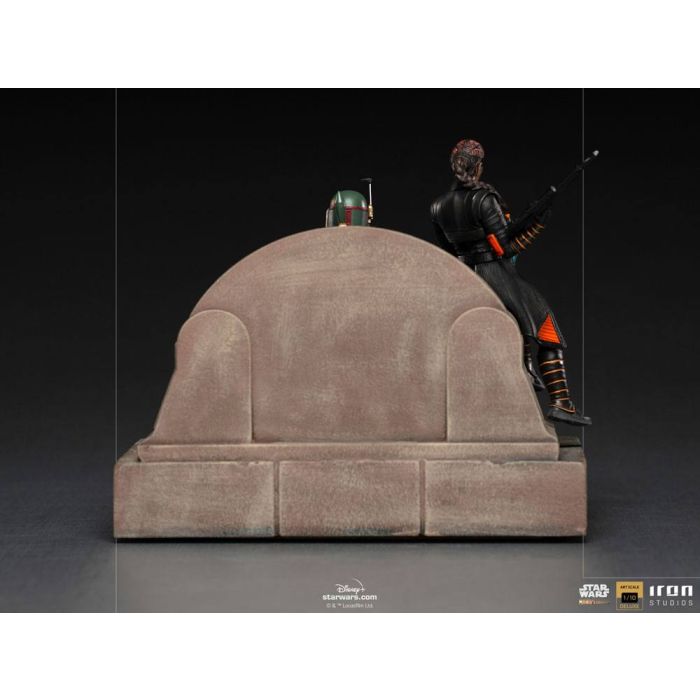 Star Wars The Mandalorian Deluxe Art Scale Statue 1/10 Boba Fett & Fennec on Throne 23 cm