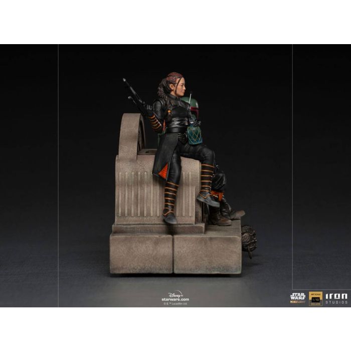 Star Wars The Mandalorian Deluxe Art Scale Statue 1/10 Boba Fett & Fennec on Throne 23 cm