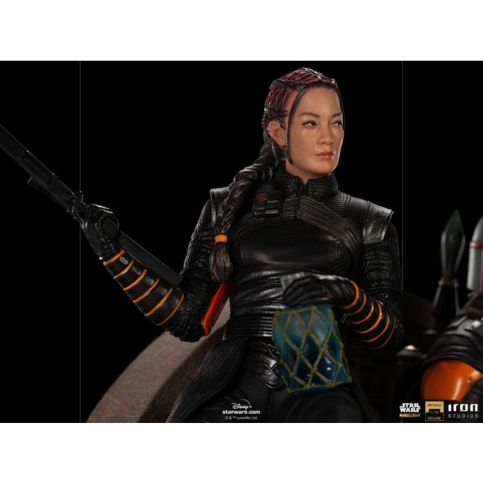 Star Wars The Mandalorian Deluxe Art Scale Statue 1/10 Boba Fett & Fennec on Throne 23 cm