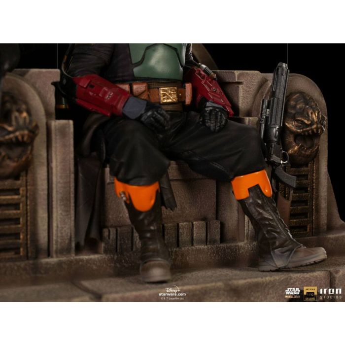 Star Wars The Mandalorian Deluxe Art Scale Statue 1/10 Boba Fett & Fennec on Throne 23 cm