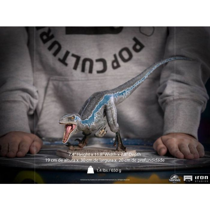 Jurassic World Fallen Kingdom Art Scale Statue 1/10 Blue 19 cm
