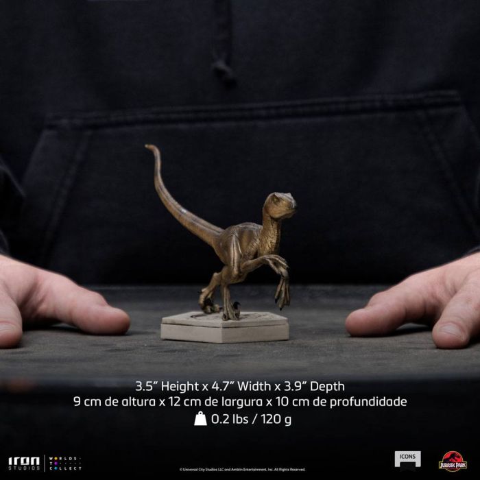 Jurassic World Icons Statue Velociraptor B 9 cm