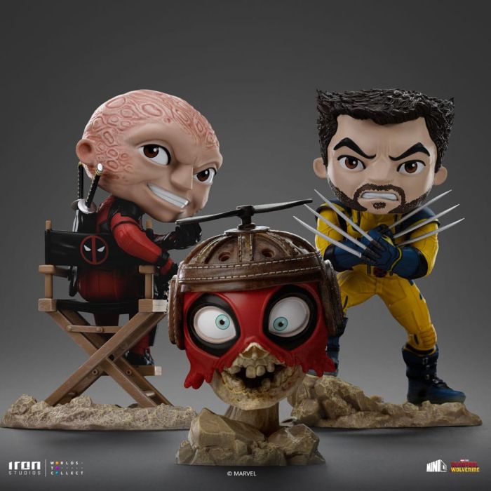 Deadpool & Wolverine Mini Co. PVC Figure Deadpool and Wolverine set Unmasked 14 cm 