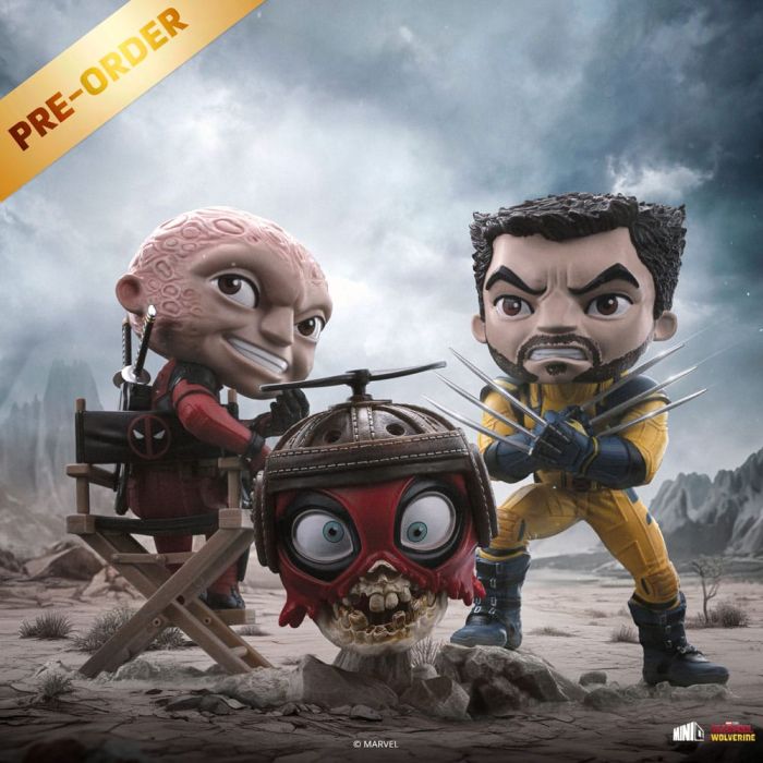 Deadpool & Wolverine Mini Co. PVC Figure Deadpool and Wolverine set Unmasked 14 cm 