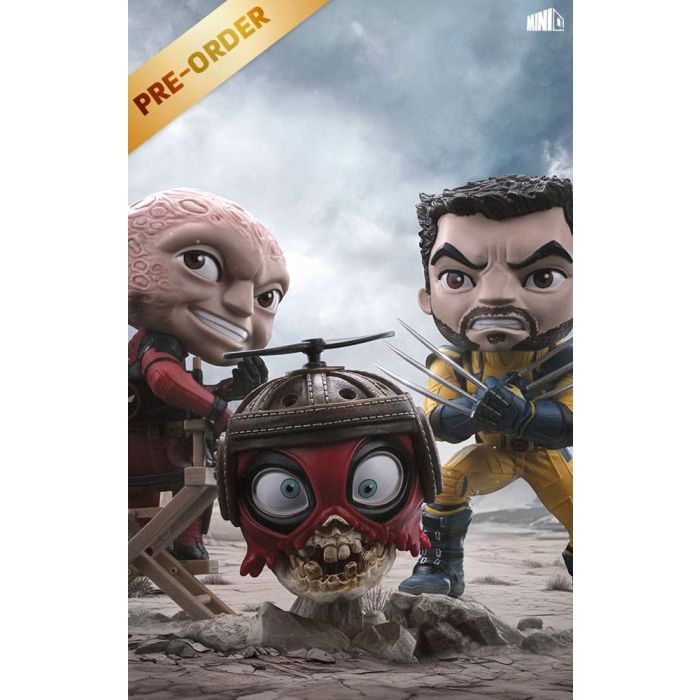 Deadpool & Wolverine Mini Co. PVC Figure Deadpool and Wolverine set Unmasked 14 cm 