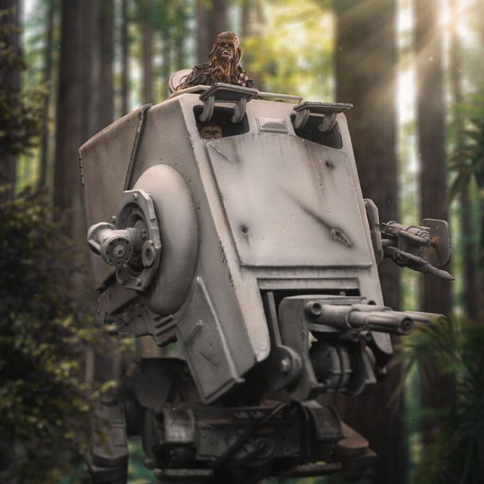 Star Wars Demi Art Scale Statue 1/20 AT-ST and Chewbacca 53 cm  