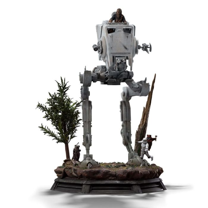 Star Wars Demi Art Scale Statue 1/20 AT-ST and Chewbacca 53 cm  