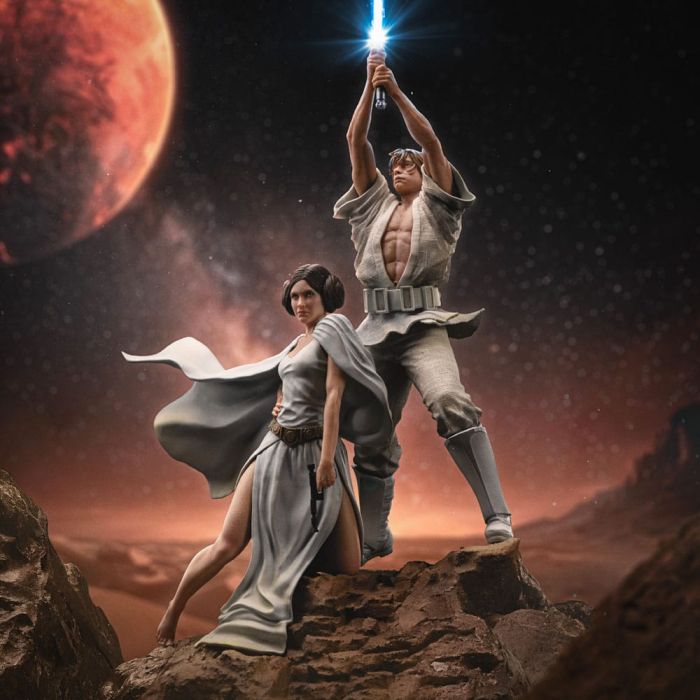 Star Wars Deluxe Art Scale Statue 1/10 Luke and Leia 41 cm              
