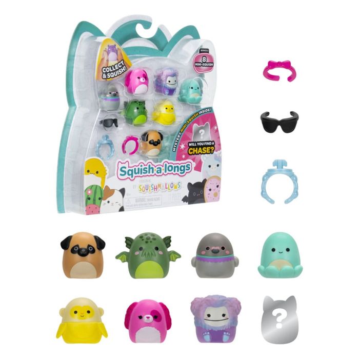 Squishmallows Squish-a-longs minifigures Set of 8 Series 2 Style 1 2,5 cm 