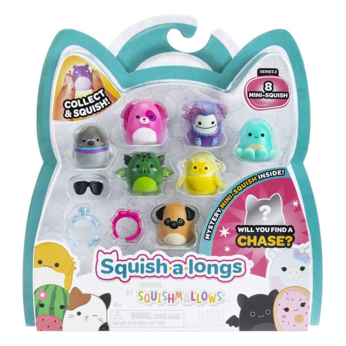 Squishmallows Squish-a-longs minifigures Set of 8 Series 2 Style 1 2,5 cm 