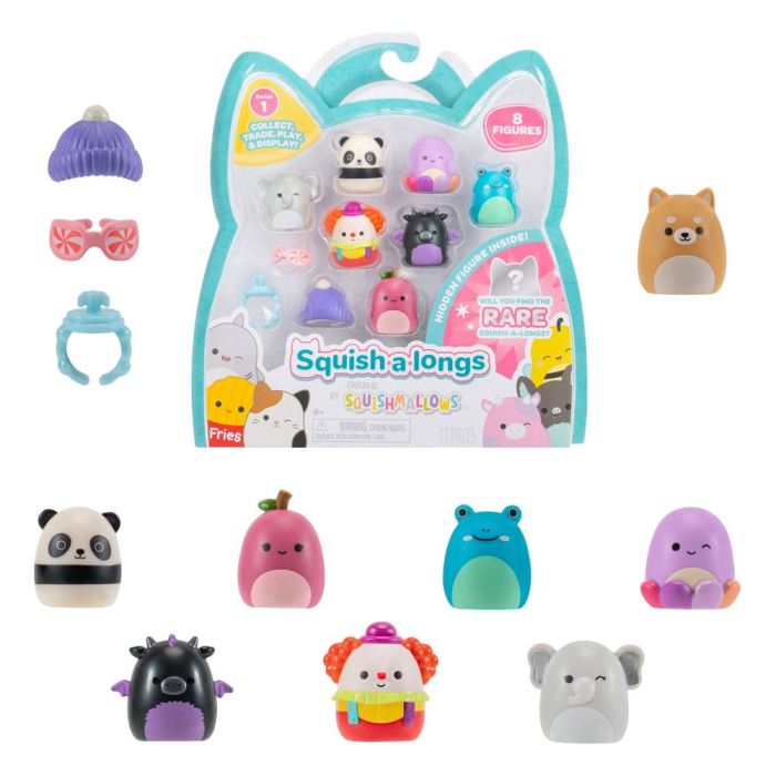 Squishmallow Squish a longs Mini Figures 8-Pack Style 3 3 cm              