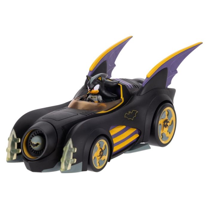 DC x Sonic - The Hedgehog Action Figure with Vehicle Shadow Batman & Batmobile 6 cm 