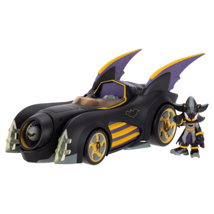 DC x Sonic - The Hedgehog Action Figure with Vehicle Shadow Batman & Batmobile 6 cm 