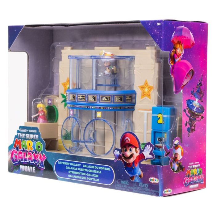 The Super Mario Galaxy Movie Diorama with 2 Mini Figures Gateway Galaxy