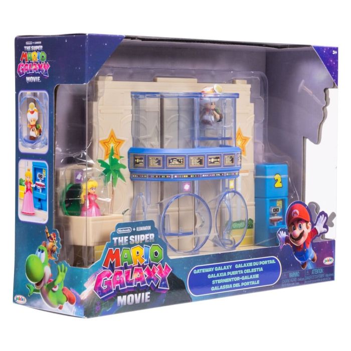 The Super Mario Galaxy Movie Diorama with 2 Mini Figures Gateway Galaxy