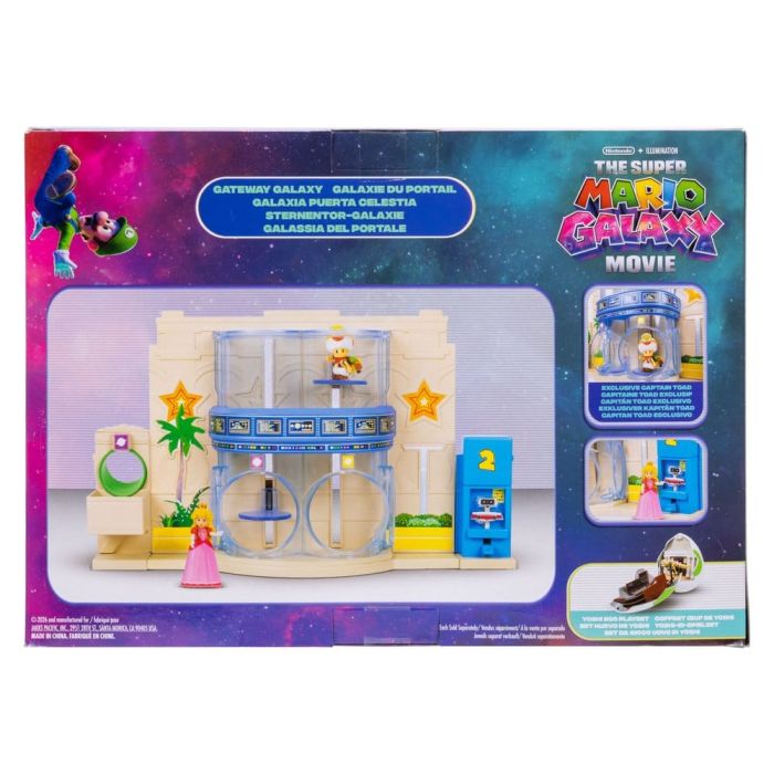 The Super Mario Galaxy Movie Diorama with 2 Mini Figures Gateway Galaxy