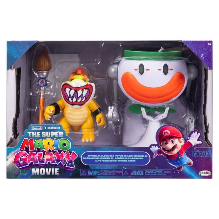 The Super Mario Galaxy Movie Action Figure Bowser Jr. with Clown Car 13 cm