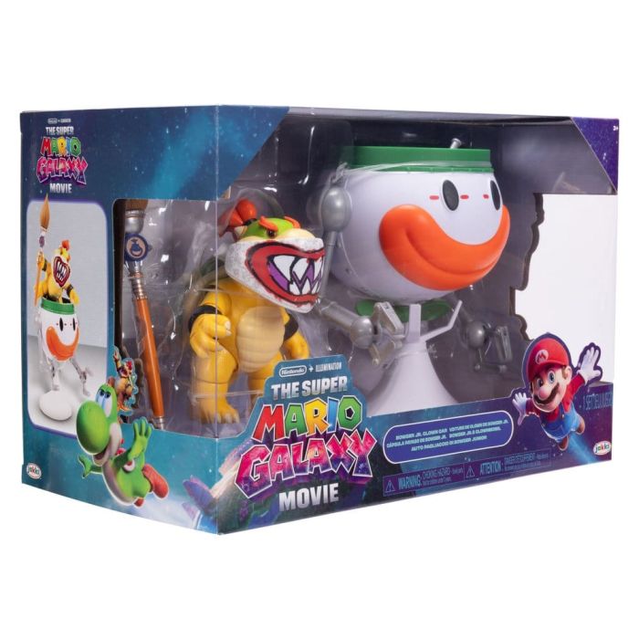 The Super Mario Galaxy Movie Action Figure Bowser Jr. with Clown Car 13 cm