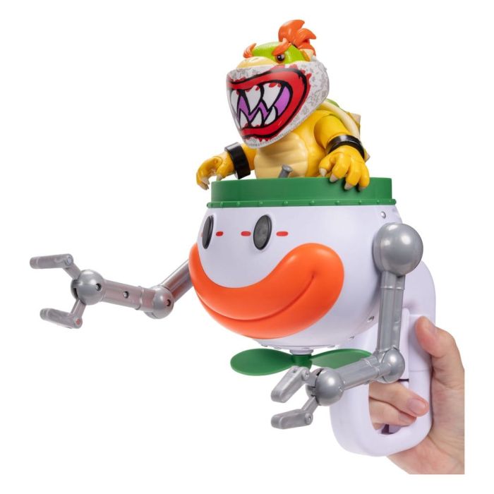 The Super Mario Galaxy Movie Action Figure Bowser Jr. with Clown Car 13 cm