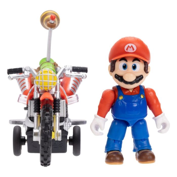 The Super Mario Galaxy Movie Action Figure with Pull Back Motorcycle Mario 6 cm