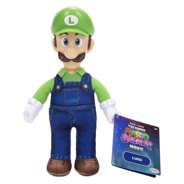 The Super Mario Galaxy Movie Plush Figure Luigi 23 cm