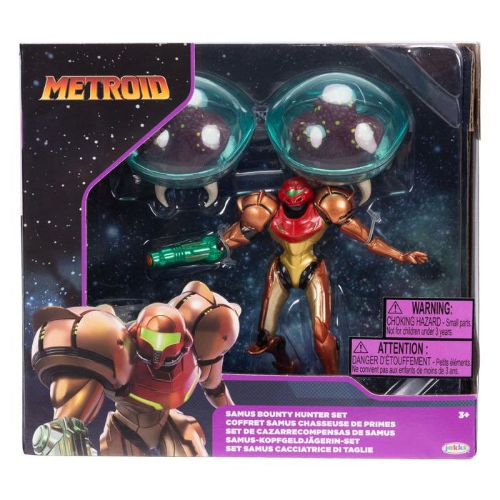 World of Nintendo Metroid Mini Figure 3-Pack Samus Bounty Hunter 6 cm 