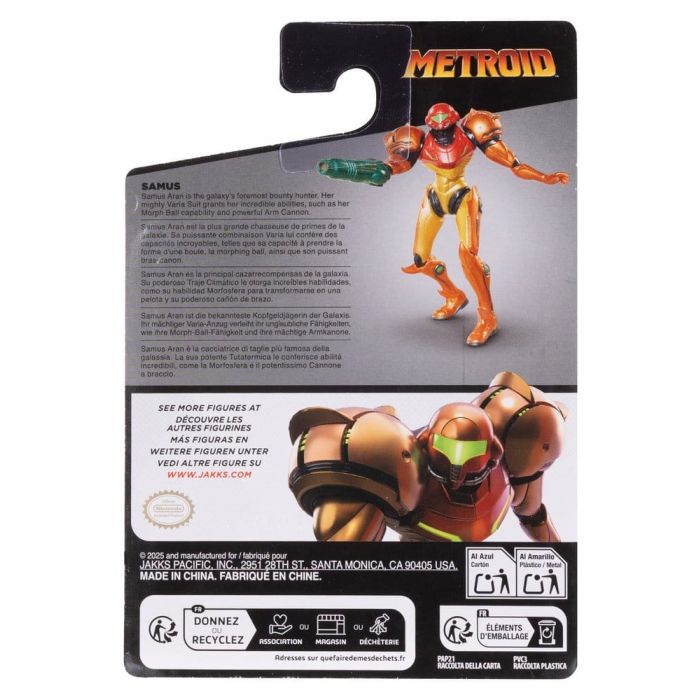 World of Nintendo Metroid Actionfigure Samus 6 cm