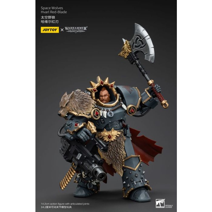 Warhammer The Horus Heresy Action Figure 1/18 Space Wolves Hvarl Red-Blade 14 cm