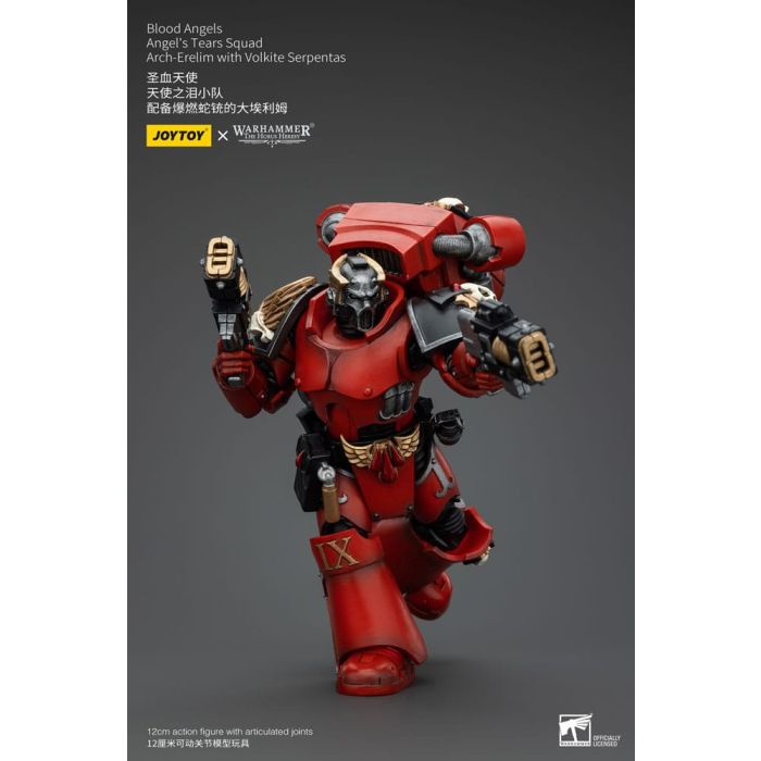 Warhammer The Horus Heresy Action Figure 1/18 Blood Angels Angel's Tears Squad Arch-Erelim with Volkite Serpentas 12 cm       