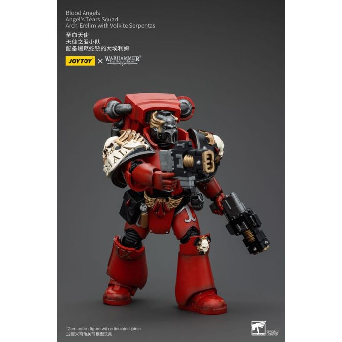 Warhammer The Horus Heresy Action Figure 1/18 Blood Angels Angel's Tears Squad Arch-Erelim with Volkite Serpentas 12 cm       