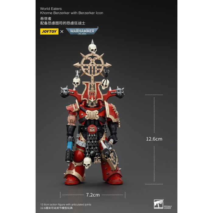 Warhammer 40k Action Figure 1/18 World Eaters Khorne Berzerker with Berzerker lcon 13 cm        