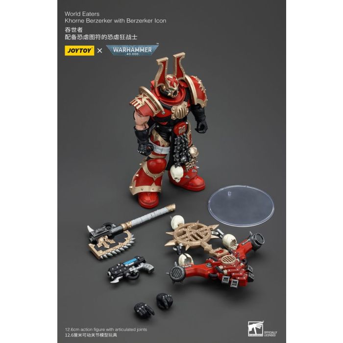 Warhammer 40k Action Figure 1/18 World Eaters Khorne Berzerker with Berzerker lcon 13 cm        