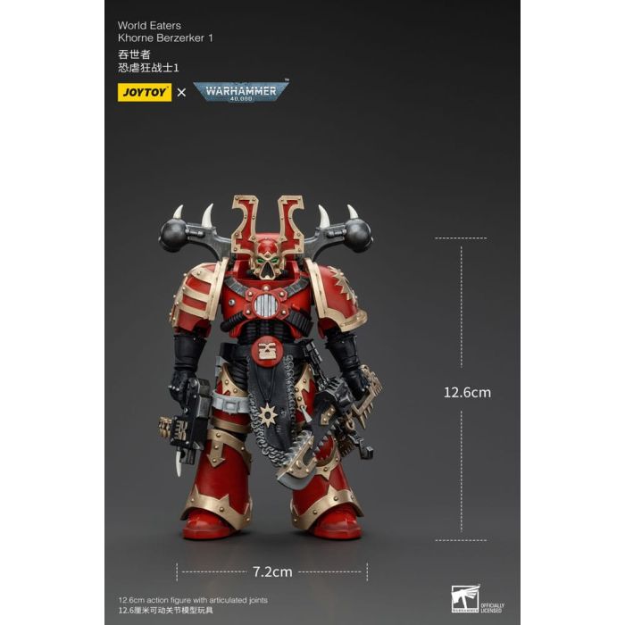 Warhammer 40k Action Figure 1/18 World Eaters Khorne Berzerker 1 13 cm        