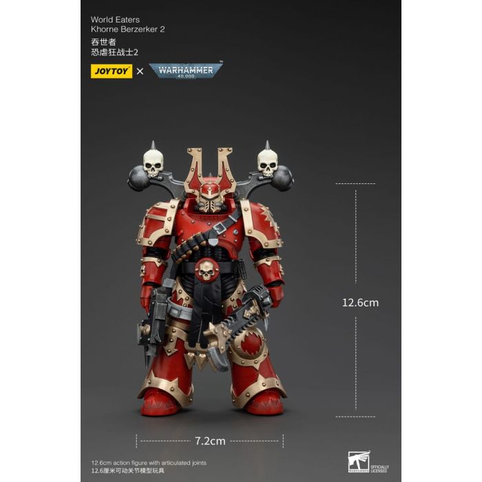 Warhammer 40k Action Figure 1/18 World Eaters Khorne Berzerker 2 13 cm        