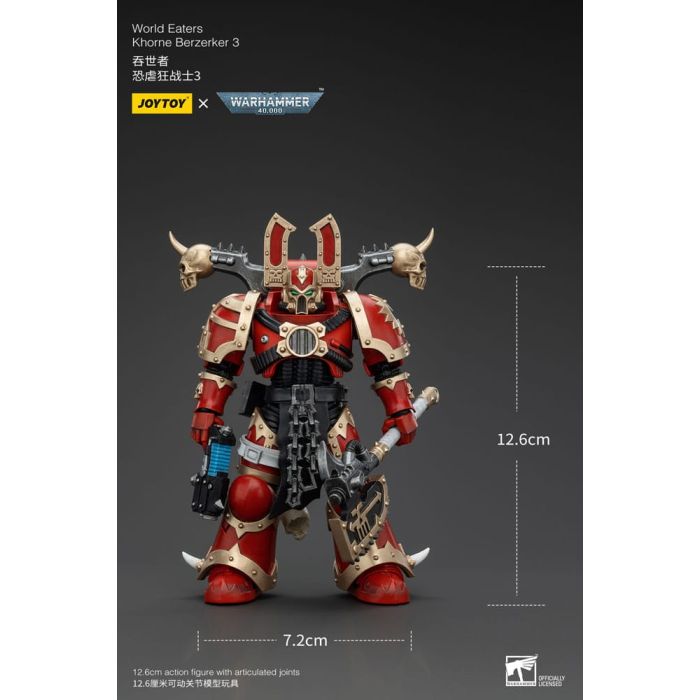 Warhammer 40k Action Figure 1/18 World Eaters Khorne Berzerker 3 13 cm        